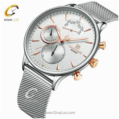 ساعت مردانه سه موتوره نقره ای ناوی فورس مدل NF3010 217_3010 (2).jpg